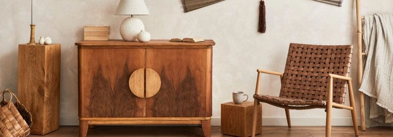 Rätsepatööna valmistatud puidust mööbel